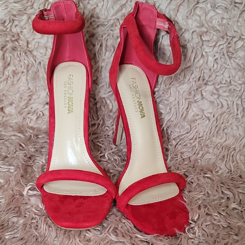 Fashion Nova Vibrant Red Heels
